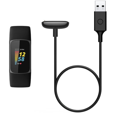 Fitbit Luxe & Charge 5 and Retail Charging Cable, Official Product, Black, Smartphone