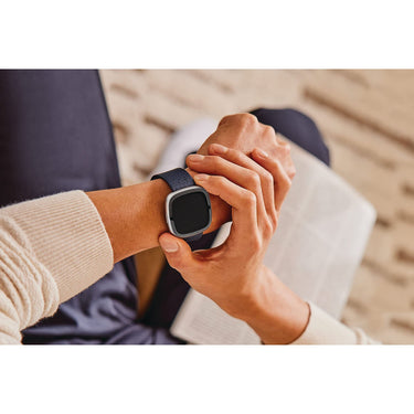 Fitbit Vegan Leather Bands for Fitbit 24mm Attach, Indigo, Large