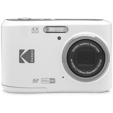 Kodak PIXPRO FZ45 16MP Digital Camera White with Lexar 64GB Memory Card