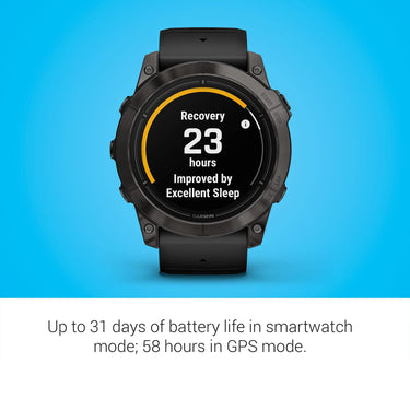 Garmin Epix Pro (Gen 2), 51mm, Sapphire, Carbon Gray DLC Titanium, Black