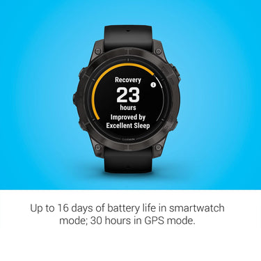 Garmin Epix Pro (Gen 2), 47mm, Sapphire, Carbon Gray DLC Titanium, Black