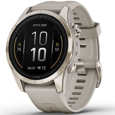 Garmin Epix Pro (Gen 2), 42mm, Sapphire, Soft Gold Steel, Light Sand