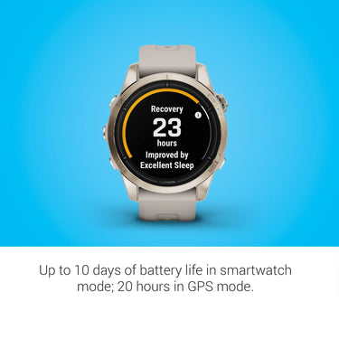 Garmin Epix Pro (Gen 2), 42mm, Sapphire, Soft Gold Steel, Light Sand