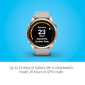 Garmin Epix Pro (Gen 2), 42mm, Sapphire, Soft Gold Steel, Light Sand