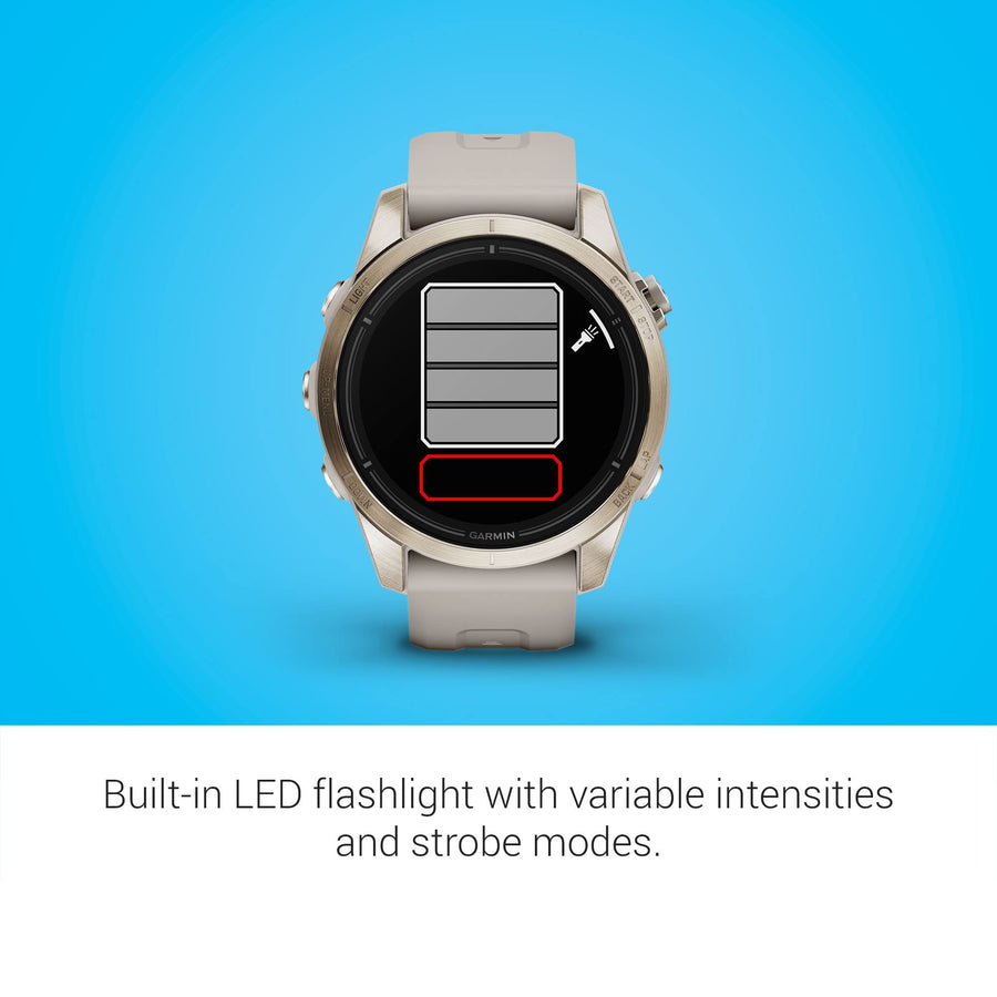 Garmin Epix Pro (Gen 2), 42mm, Sapphire, Soft Gold Steel, Light Sand