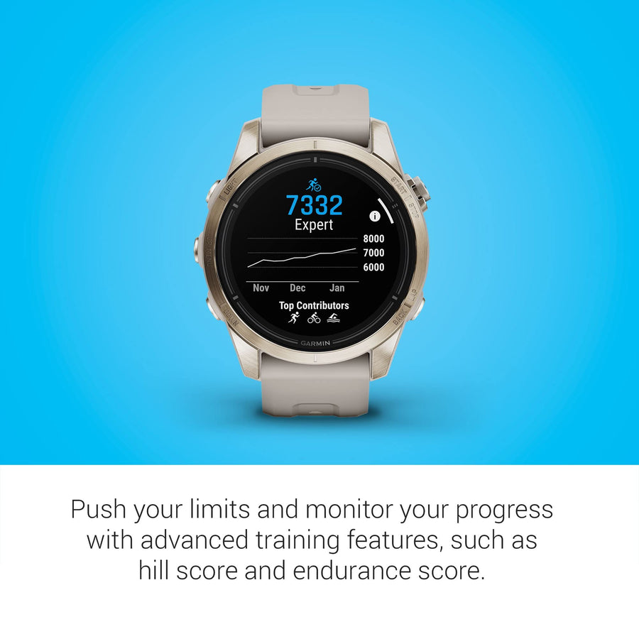 Garmin Epix Pro (Gen 2), 42mm, Sapphire, Soft Gold Steel, Light Sand