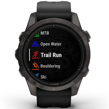 Garmin Epix Pro (Gen 2), 42mm, Sapphire, Carbon Gray DLC Titanium, Black