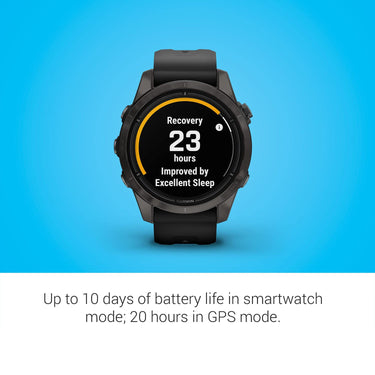 Garmin Epix Pro (Gen 2), 42mm, Sapphire, Carbon Gray DLC Titanium, Black