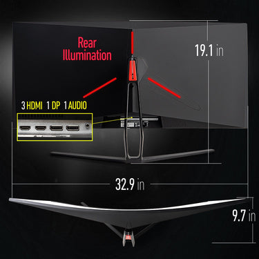 Deco Gear 35" Curved Gaming Ultrawide Monitor, 3440x1440, 120 Hz, 1ms MPRT, Color Accurate