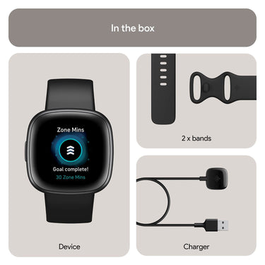 Fitbit Versa 4 Fitness Smartwatch with GPS, 24/7 Heart Rate - Black/Graphite