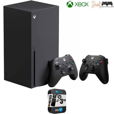 Microsoft RRT-00001 Xbox Series X 1TB SSD with Dual Controllers + 3 YR Warranty Bundle