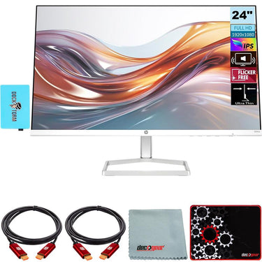 Hewlett Packard 524sa Series 5 23.8" FHD 1080p 16:9 IPS Monitor + Mouse Pad Bundle