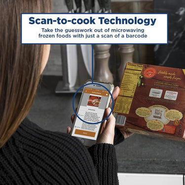 GE 0.9 Cu. Ft. Capacity Smart Countertop Microwave Oven with Scan-To-Cook Technolog