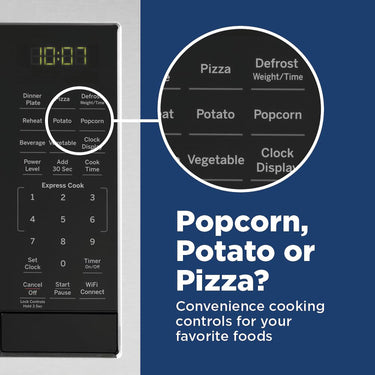GE 0.9 Cu. Ft. Capacity Smart Countertop Microwave Oven with Scan-To-Cook Technolog