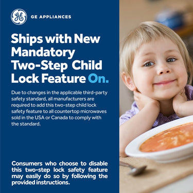 GE 1.1 Cu. Ft. Capacity Countertop Microwave Oven, White