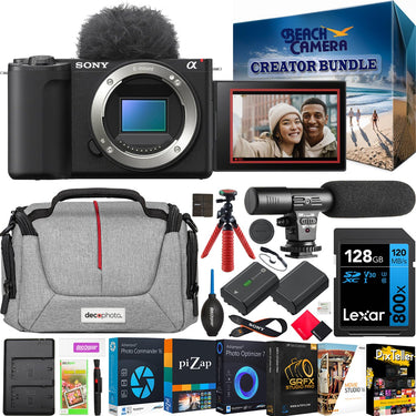 Sony ZV-E10 II Mirrorless APS-C Camera Body Black + Creator Accessories Kit Bundle