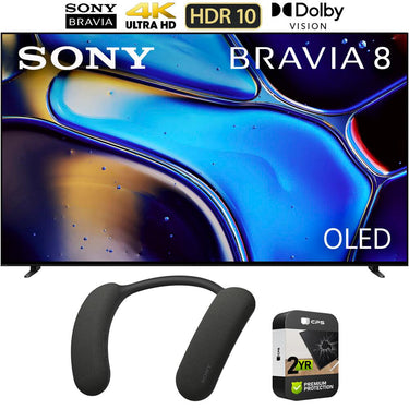 Sony BRAVIA 8 K55XR80 55" 4K HDR OLED TV 2024 with Bonus Wearable TV Speaker Bundle