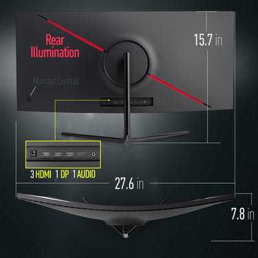 Deco Gear 30" Curved Gaming Monitor, 2560x1080, 200Hz, 1ms MPRT, FPS/RTS