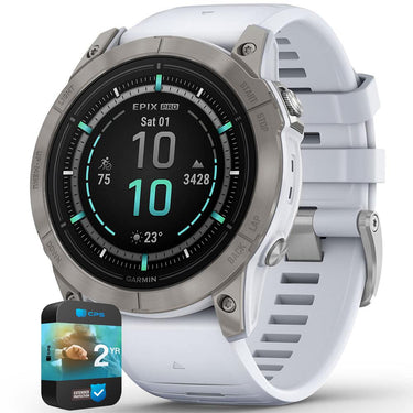 Garmin Epix Pro Gen 2 51mm Sapphire Titanium w/ Whitestone Band+2 Year Warranty
