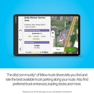 Garmin dezl OTR1020 10" GPS Truck Navigator, Custom Truck Routing, Satellite Imagery