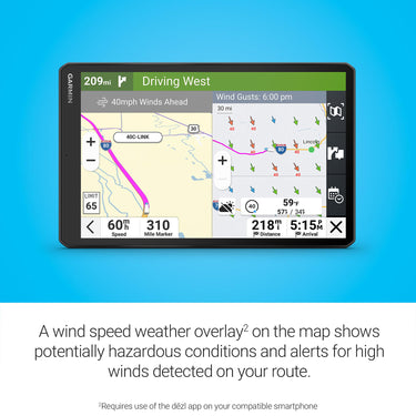 Garmin dezl OTR1020 10" GPS Truck Navigator, Custom Truck Routing, Satellite Imagery