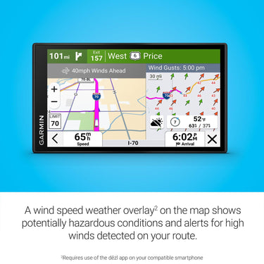 Garmin dezl OTR620 6" GPS Truck Navigator, Custom Truck Routing, Satellite Imagery