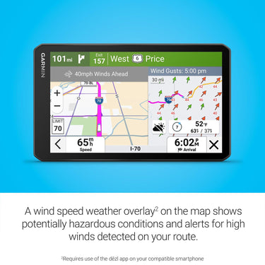 Garmin dezl OTR720 7" GPS Truck Navigator, Custom Truck Routing, Satellite Imagery