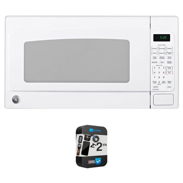 GE 2.0 Cu. Ft. Capacity Countertop Microwave Oven with 2 YR Warranty Bundle