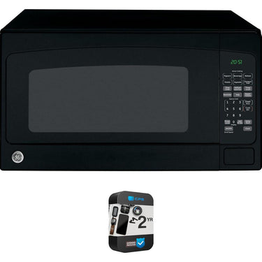 GE 2.0 Cu. Ft. Capacity Countertop Microwave Oven with 2 YR Warranty Bundle