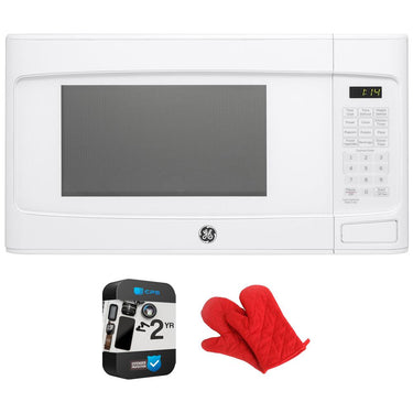 GE 1.1 Cu. Ft. Countertop Microwave Oven w/ Oven Mitt + 2 YR Warranty Bundle