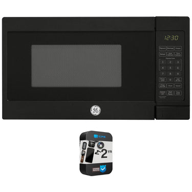 GE 0.7 Cu. Ft. Capacity Countertop Microwave Oven with 2 YR Warranty Bundle