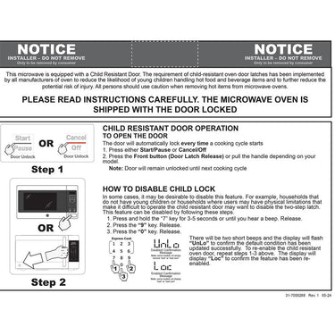 GE 1.1 Cu. Ft. Capacity 950-Watt Countertop Microwave Oven with 2 Year Warranty