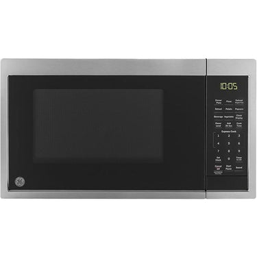 GE Countertop Microwave Oven 900W 0.9 Cu. Ft Steel + 2 Year Warranty & Oven Mitt