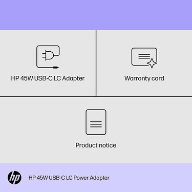 Hewlett Packard 45W USB-C LC Power Adapter - 1MZ01AA#ABA