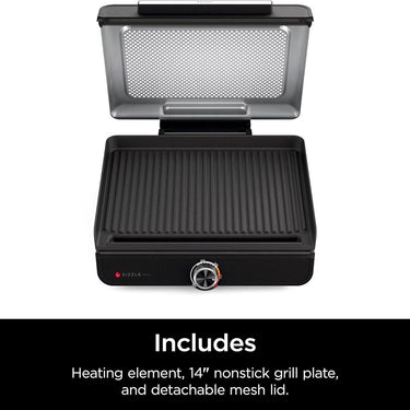 Ninja GR100 Sizzle Smokeless Indoor Grill, Ninja Factory Refurbished