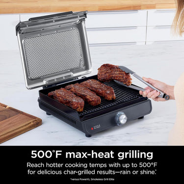 Ninja GR100 Sizzle Smokeless Indoor Grill, Ninja Factory Refurbished