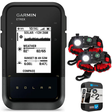 Garmin eTrex Solar Powered GPS Handheld Navigator + 2 Year Warranty & Bracelet