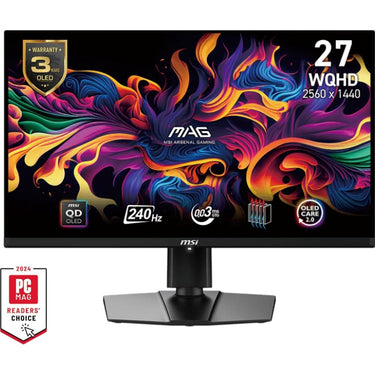 MSI 27" QD-OLED Gaming Monitor in Metallic Black - MAG 271QPX QD-OLED E