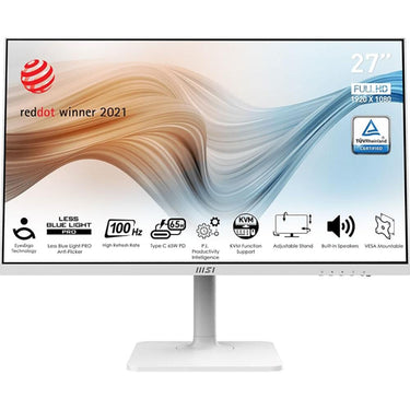 MSI 27" Full HD IPS LCD Monitor in White - ModernMD272XPW