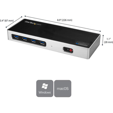 Startech USB 3.0 Docking Station in Black - DK30A2DH