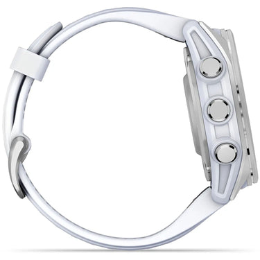 Garmin Fenix 8 43 mm, AMOLED, Silver with Whitestone Silicone Band