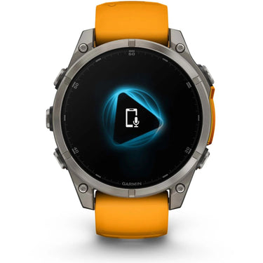Garmin Fenix 8 47 mm, AMOLED, Sapphire,Titanium with Spark Orange Silicone Band