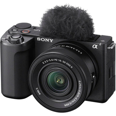 Sony ZV-E10 II Mirrorless Camera Black + 16-50mm Lens Kit + Extended Warranty Bundle
