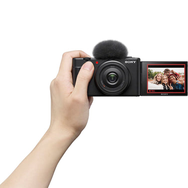 Sony ZV-1F Vlog Camera 4K Video Content Creator Black + Extended Warranty Kit Bundle