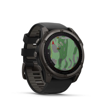 Garmin Fenix 8 47 mm, Solar Sapphire, Carbon Gray DLC Titanium with Black/Pebble Gray
