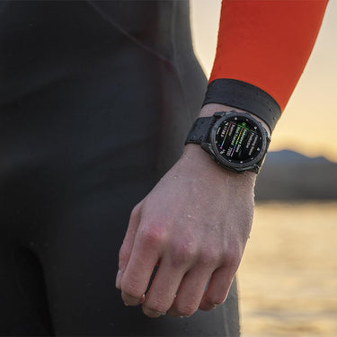 Garmin Fenix 8 47 mm, Solar Sapphire, Carbon Gray DLC Titanium with Black/Pebble Gray