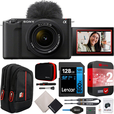 Sony ZV-E10 II Mirrorless Camera Black + 16-50mm Lens Kit + Extended Warranty Bundle