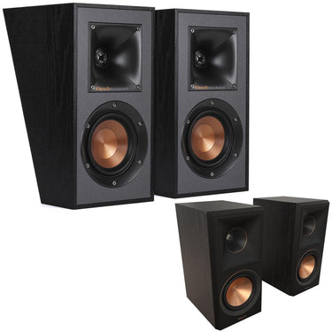 Klipsch R-41SA Dolby Atmos Speaker Pair with RP500M II Bookshelf Speakers
