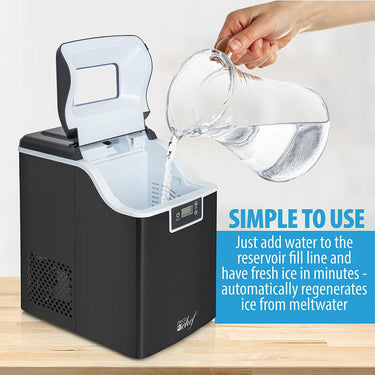 Deco Chef 44 LB Countertop Nugget Ice Maker in Black - IM44NGBLK - Open Box