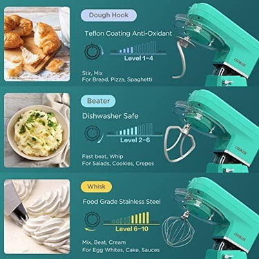 Beachcamera COOKLEE 6-IN-1 Stand Mixer, 8.5 Qt. Electric Kitchen Mixer Open Box